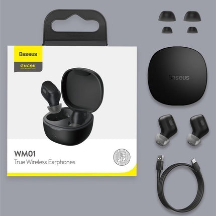 Baseus Headphones In Ear TWS Encok WM01 Black