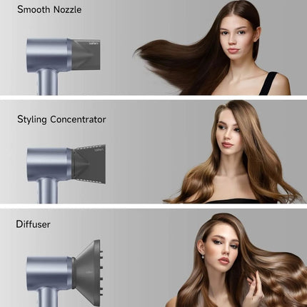 Laifen Swift Special High-Speed Σεσουάρ Μαλλιών 1400W με Ιονική Τεχνολογία και 3 Ακροφύσια LF03SS Ασημί