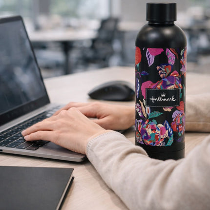 Hallmark Παιδικό Παγούρι Θερμός Stainless Steel 530ml με Βιδωτό Καπάκι Ροζ