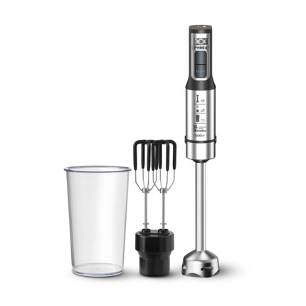 Pyrex Ραβδομπλέντερ 2σε1 Super Blend 1500W με 12 Ταχύτητες & Turbo Λειτουργία SB-1120 Ασημί