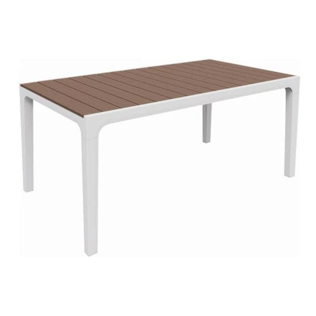 KETER Harmony Ορθογώνιο Τραπέζι Κήπου 75x90x163cm White/Cappuccino