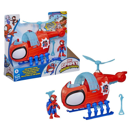 Hasbro Marvel Spidey and His Amazing Friends Ελικόπτερο με Φιγούρα Spiderman και Αξεσουάρ G1969 3+ Ετών