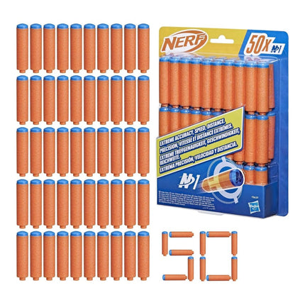 Hasbro Nerf N-Series N1 Refill 50 Βελάκια Αφρού για Ακρίβεια, Ταχύτητα και Απόσταση F8639 8+ Ετών