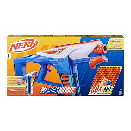 Hasbro Nerf N-Series Infinite Εκτοξευτής με Περιστρεφόμενη Ταινία και 80 Βελάκια N1 F8631 8+ Ετών