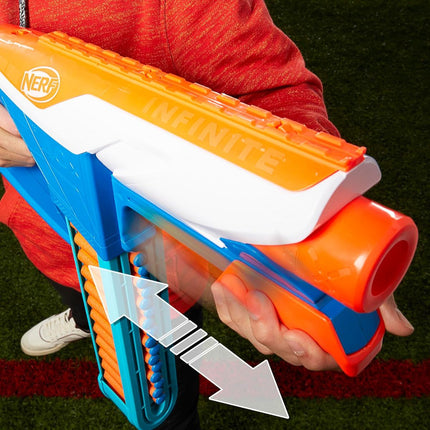 Hasbro Nerf N-Series Infinite Εκτοξευτής με Περιστρεφόμενη Ταινία και 80 Βελάκια N1 F8631 8+ Ετών