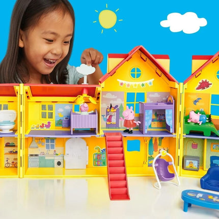 Hasbro Playset Peppa Pig Το Μεγάλο Οικογενειακό Σπίτι της Πέππα με 7 Δωμάτια, 3 Φιγούρες και Αξεσουάρ 3+ Ετών