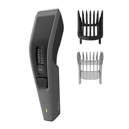 PHILIPS  Series 3000 Επαναφορτιζόμενη Κουρευτική Μηχανή Μαλλιών & Γενιών με 13 Ρυθμίσεις Μήκους 0.5-23mm, Τεχνολογία DuraPower, Trim-n-Flow, DuraPower & έως 45 Λεπτά Χρόνο Λειτουργίας HC3525/15