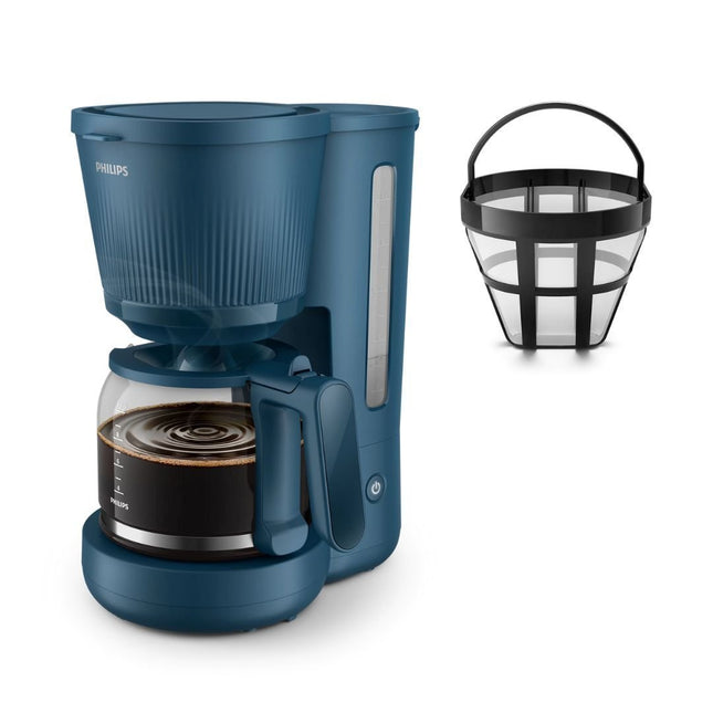 PHILIPS 3000 Series Καφετιέρα Φίλτρου 1080W BL με Κανάτα 1.25L, Λειτουργία Keep Warm & Τεχνολογία Drip Stop HD7411/70