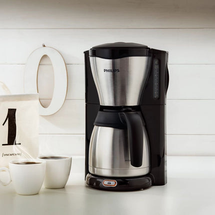 PHILIPS Café Gaia Καφετιέρα Φίλτρου 1000W με Χωρητικότητα 1.3L, Κανάτα-Θερμός & Αυτόματη Διακοπή Inox HD7546/20