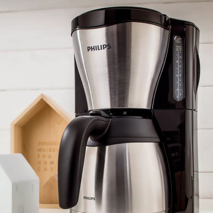 PHILIPS Café Gaia Καφετιέρα Φίλτρου 1000W με Χωρητικότητα 1.3L, Κανάτα-Θερμός & Αυτόματη Διακοπή Inox HD7546/20