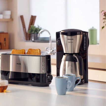 PHILIPS Café Gaia Καφετιέρα Φίλτρου 1000W με Χωρητικότητα 1.3L, Κανάτα-Θερμός & Αυτόματη Διακοπή Inox HD7546/20