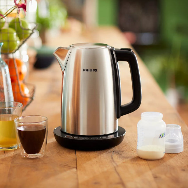 PHILIPS Avance Collection Βραστήρας 2200W 1.7L με Έλεγχο Θερμοκρασίας & Λειτουργία Διατήρησης Μεταλλικός HD9359/90