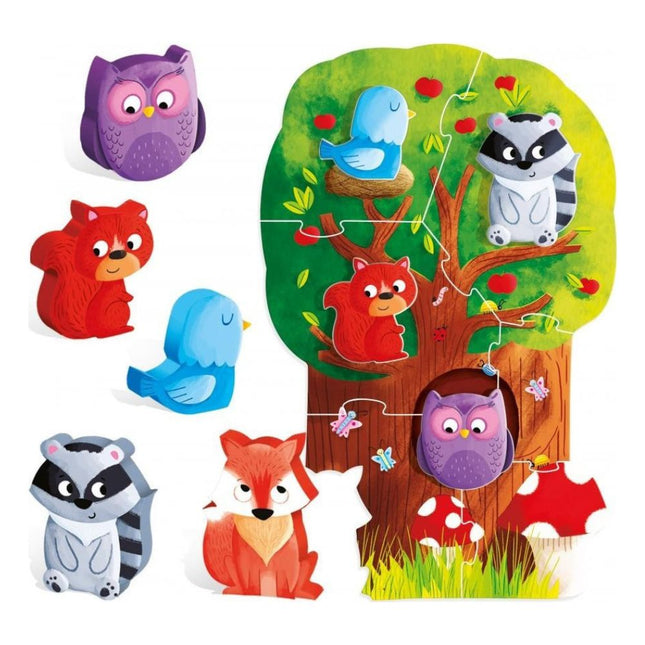 Headu Το Πρώτο Μου Παζλ Μοντεσσόρι «Το Δάσος», Εκπαιδευτικό Ξύλινο Παιχνίδι (2-4 ετών)