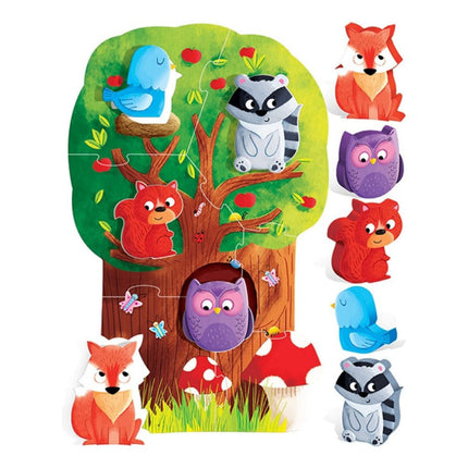 Headu Το Πρώτο Μου Παζλ Μοντεσσόρι «Το Δάσος», Εκπαιδευτικό Ξύλινο Παιχνίδι (2-4 ετών)