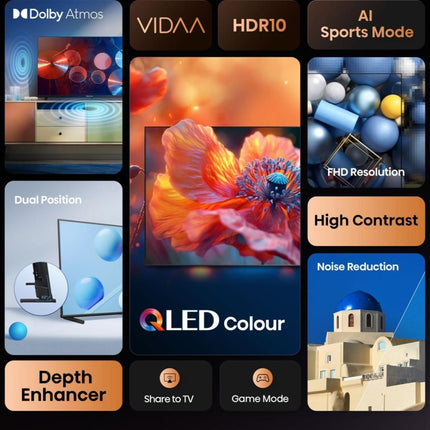 Hisense Τηλεόραση 40” Smart QLED Full HD με Dolby Atmos & VIDAA 40A5Q