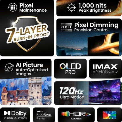 Hisense Τηλεόραση 55” Smart OLED 4K με Dolby Vision IQ, Dolby Atmos & Game Mode PRO 55A85N