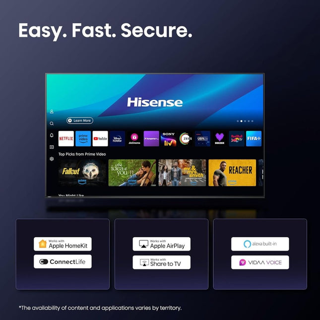 Hisense Τηλεόραση 55” Smart QLED 4K με Dolby Vision, Dolby Atmos & 144Hz Game Mode PRO 55E7Q
