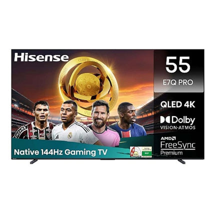 Hisense Τηλεόραση 55” Smart QLED 4K με Dolby Vision, Dolby Atmos & 144Hz Game Mode PRO 55E7Q