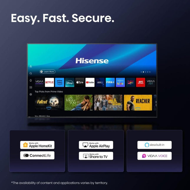 Hisense Τηλεόραση 65” Smart QLED Mini LED 4K με Dolby Vision IQ, Dolby Atmos & 144Hz Game Mode PRO 65U7Q