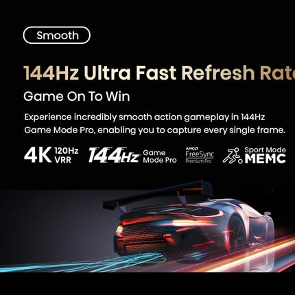 Hisense Τηλεόραση 65” Smart QLED Mini LED 4K με Dolby Vision IQ, Dolby Atmos & Game Mode PRO 65UXKQ