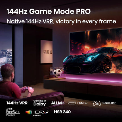 Hisense Τηλεόραση 98” Smart QLED 4K με Dolby Vision, Dolby Atmos & 144Hz Game Mode PRO 98E7Q