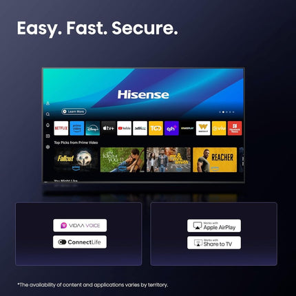 Hisense Τηλεόραση 98” Smart QLED 4K με Dolby Vision, Dolby Atmos & 144Hz Game Mode PRO 98E7Q