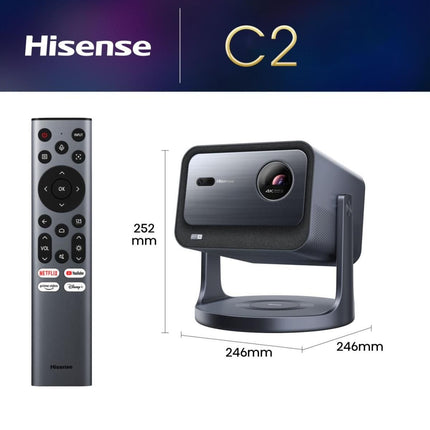 Hisense Φορητός Laser Projector C2 4K με Dolby Vision, VIDAA & Ήχο JBL