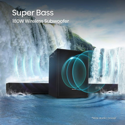 Hisense Soundbar 3.1.2 Καναλιών 360W με Dolby Atmos, Ασύρματο Subwoofer & DTS:X AX3120G