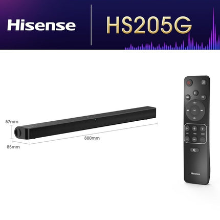 Hisense Ηχοσύστημα Soundbar HS205G 120W 2.0 BT/USB/Οπική σύνδεση