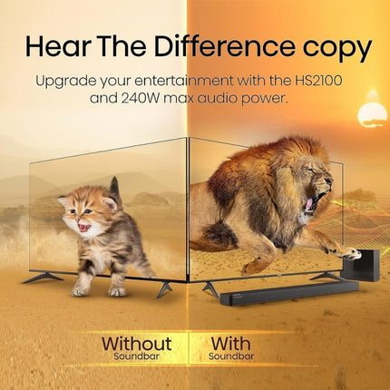 Hisense Ηχοσύστημα Soundbar HS2100 2.1 CH 240W BT/USB/Optical Hisense Ηχοσύστημα