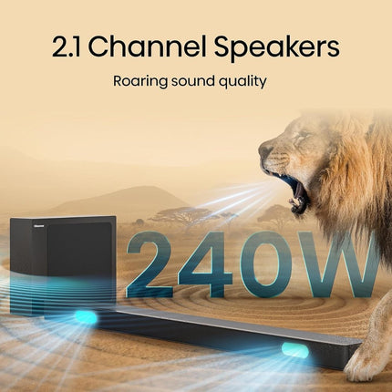 Hisense Ηχοσύστημα Soundbar HS2100 2.1 CH 240W BT/USB/Optical Hisense Ηχοσύστημα
