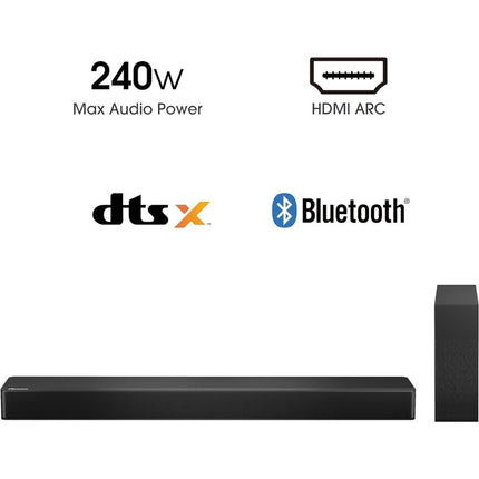 Hisense Ηχοσύστημα Soundbar HS2100 2.1 CH 240W BT/USB/Optical Hisense Ηχοσύστημα