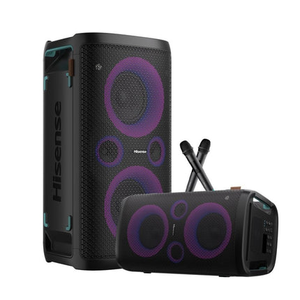Hisense Party Rocker One Plus Φορητό Ηχείο Karaoke 300W με 2 Ασύρματα Μικρόφωνα και Φωτιστικά Εφέ
