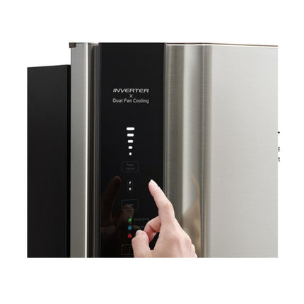 HITACHI Δίπορτο Ψυγείο 550L No Frost, Eco Thermo Sensor, Αντιβακτηριδιακό Φίλτρο R-V661PRU0-1BSL