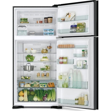 HITACHI Δίπορτο Ψυγείο 550L No Frost, Eco Thermo Sensor, Αντιβακτηριδιακό Φίλτρο R-V661PRU0-1BSL