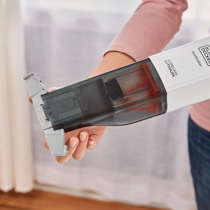 Black & Decker Επαναφορτιζόμενο Σκουπάκι Χειρός 12V με Χωρητικότητα Κάδου 385 ml, Ισχυρή Αναρρόφηση, Αναδιπλούμενα & Ενσωματωμένα Εργαλεία HLVC315B11-QW