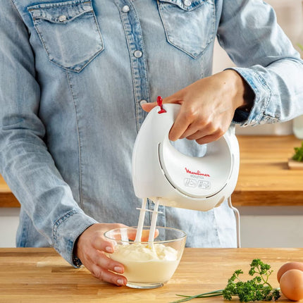 MOULINEX Χειροκίνητο Μίξερ 200W με 5 Ταχύτητες & Έξυπνο Κουμπί 2σε1 HM2501B1