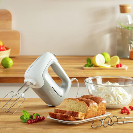 MOULINEX  Prep’Mix Ισχυρό Χειροκίνητο Μίξερ 450W με 5 Ταχύτητες & Turbo για Ελαφριές και Πυκνές Ζύμες HM450B10