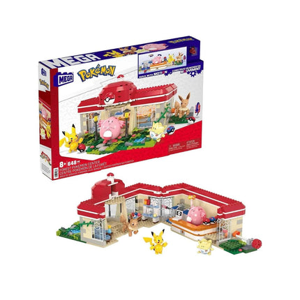 Mega Pokémon Forest Pokémon Center Σετ Κατασκευής 648 Κομματιών με Κινούμενο Κέντρο Pokémon HNT93 8+ Ετών