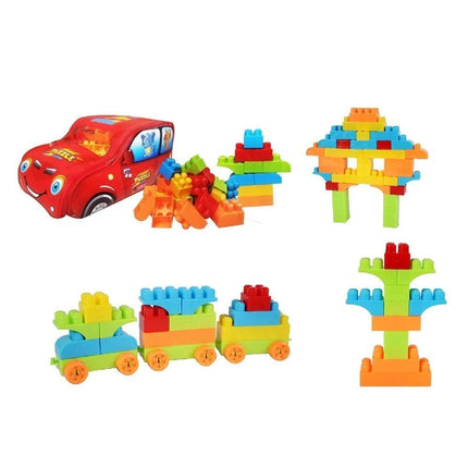 Σετ Puzzle Blocks Εκπαιδευτικό με Σακίδιο Αυτοκινητάκι για Δημιουργικά Μυαλά
