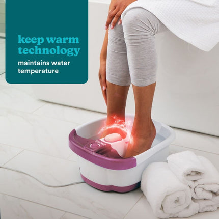 Homedics Bubble Mate Foot Spa Συσκευή για Ποδόλουτρο με Μασάζ, Πέτρα Αφαίρεσης Κάλων & Προστατευτικό Αντιεκτόξευσης Νερού FB-55PB