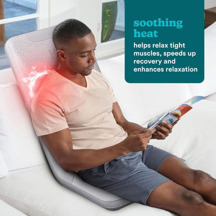 HoMedics Flex Back Cushion – Προσαρμοσμένο Μασάζ Πλάτης & Σώματος με Τεχνολογία Θερμότητας