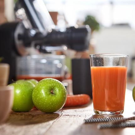 PHILIPS Viva Collection Αποχυμωτής Αργής Σύνθλιψης 150W με XL Σωλήνα Τροφοδοσίας, QuickClean & Λειτουργία Διακοπής Σταξίματος Μαύρο HR1889/70