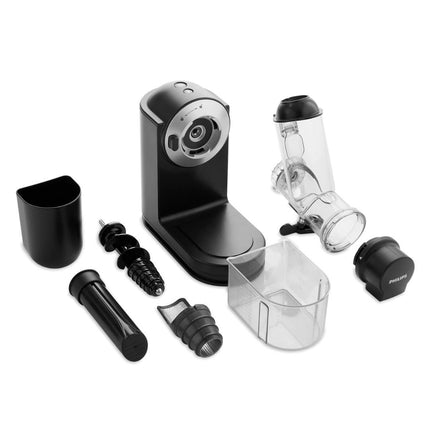 PHILIPS Viva Collection Αποχυμωτής Αργής Σύνθλιψης 150W με XL Σωλήνα Τροφοδοσίας, QuickClean & Λειτουργία Διακοπής Σταξίματος Μαύρο HR1889/70