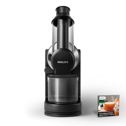 PHILIPS Viva Collection Αποχυμωτής Αργής Σύνθλιψης 150W με XL Σωλήνα Τροφοδοσίας, QuickClean & Λειτουργία Διακοπής Σταξίματος Μαύρο HR1889/70