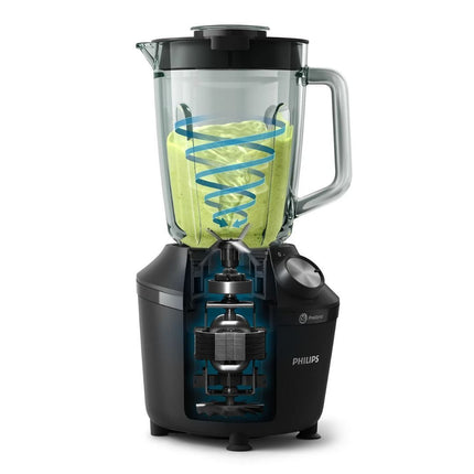PHILIPS Series 3000 ProBlend Μπλέντερ 600W 2L για Ισχυρή Ανάμειξη με Λείο Αποτέλεσμα και Θρυμματισμό Πάγου HR2291/01