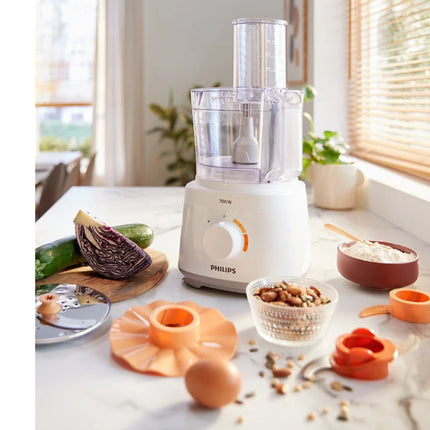 PHILIPS Daily Collection Μικρή Κουζινομηχανή 700W με Κάδο 1.5L & Αξεσουάρ HR7310/00