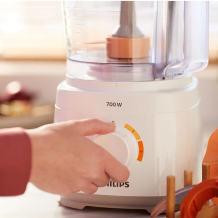 PHILIPS Daily Collection Μικρή Κουζινομηχανή 700W με Κάδο 1.5L & Αξεσουάρ HR7310/00