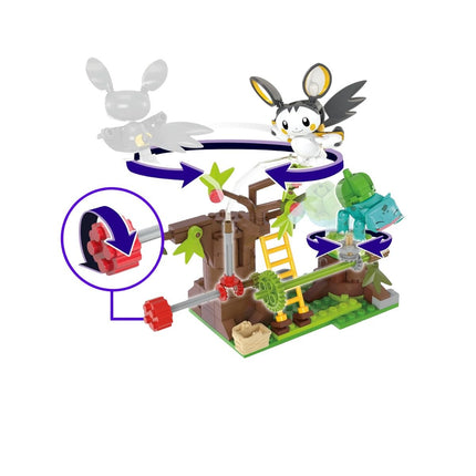 Mega Pokémon Emolga & Bulbasaur’s Charming Woods Σετ Κατασκευής 194 Κομματιών με Κινούμενο Μηχανισμό HTH69 7+ Ετών