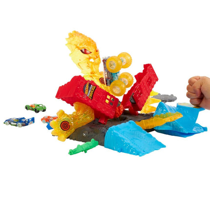 Hot Wheels Monster Trucks Power Smashers Σετ Πίστας Κατεδάφιση Πύργου με Όχημα 5-Alarm Κλίμακας 1:64 HTP39 4+ Ετών